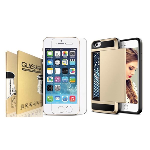 Bundled item Acente screen protector and Acente wallet card slot holder protective case for iphone 8 & iphone 7 at amaxmarket.com