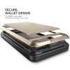 Acente Wallet Card Slot Holder Phone case gold – Fits iPhone 8 iPhone 7 at amaxmarket.com